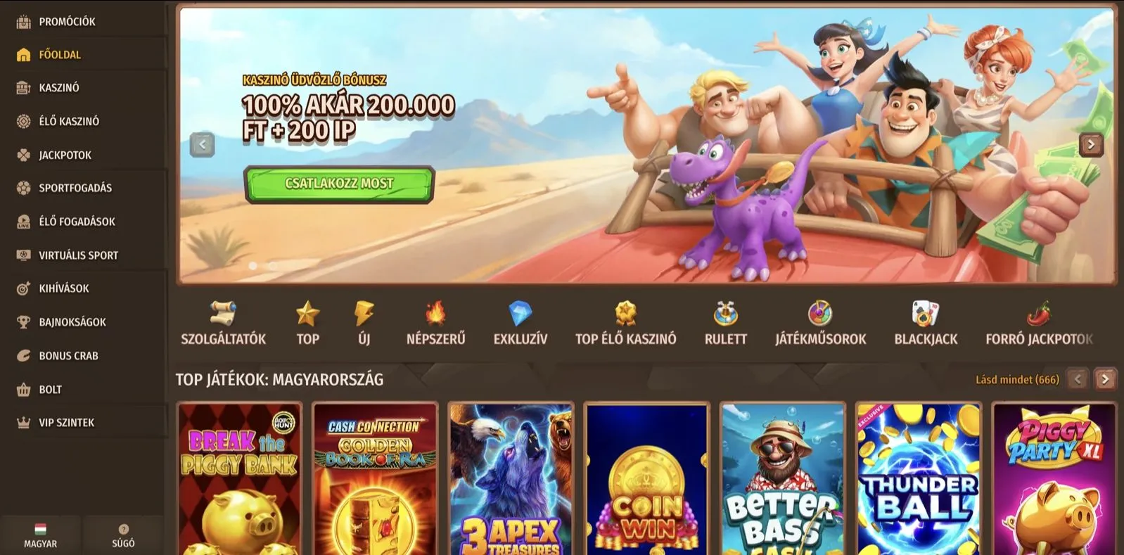 Stonevegas online kaszinó bemutató